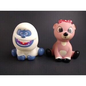 Abominable and Clarice Rudolph Reindeer Misfit Island Bath Tub Squirts Bath Toys
